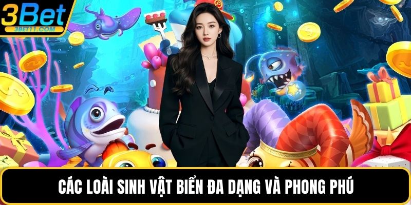 Các loài sinh vật biển đa dạng và phong phú